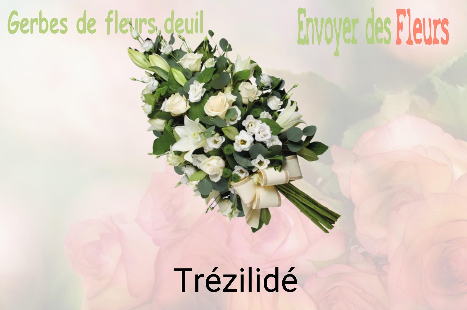 Gerbe de fleurs de deuil livrée à Trézilidé